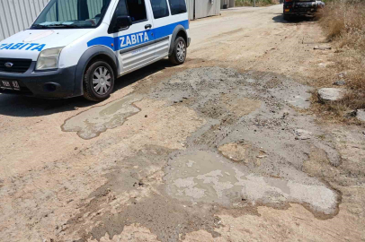 Gemlik’te sokağa beton döken firmaya ceza kesildi